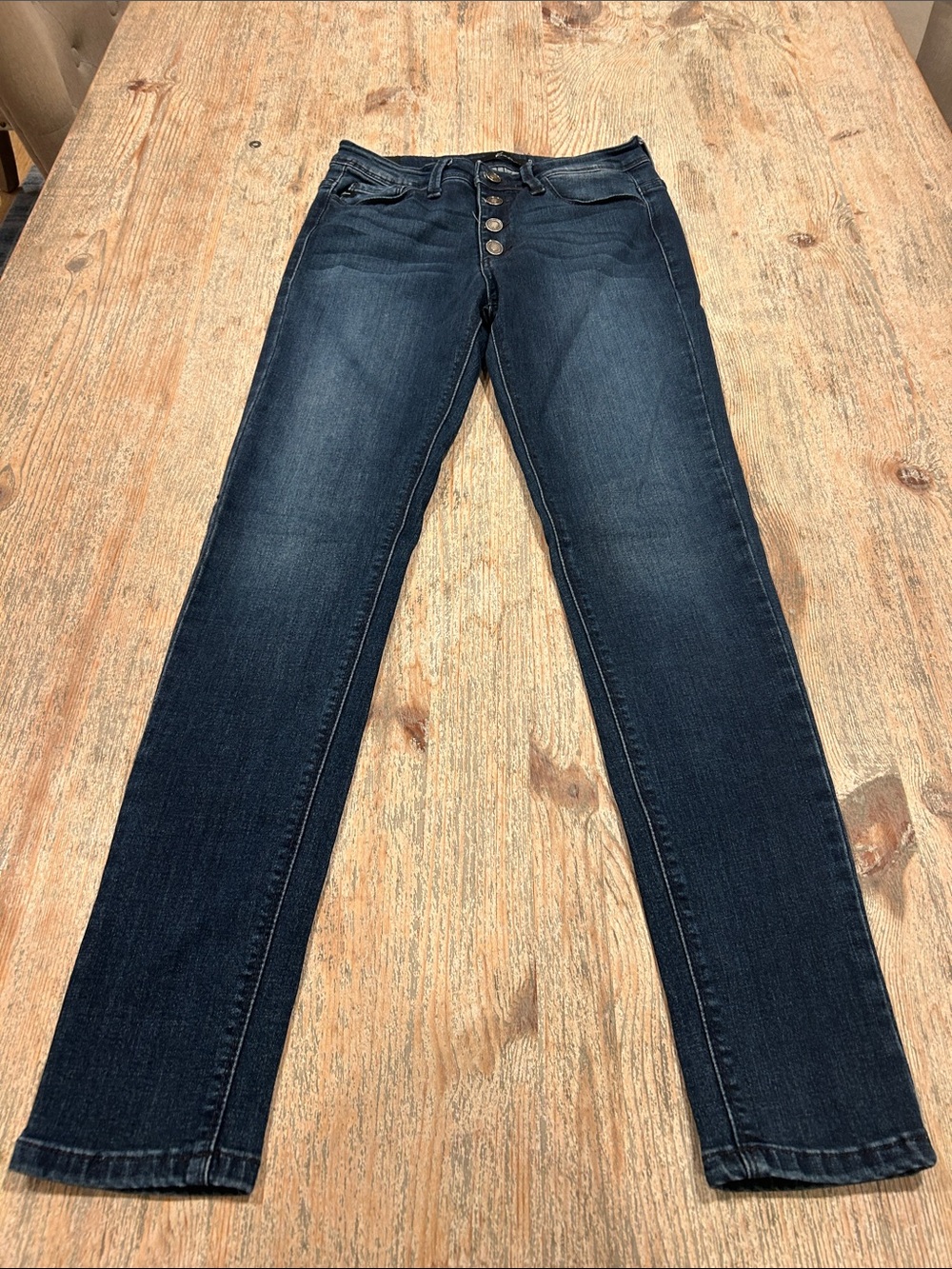 KanCan Indigo Button-Fly Skinny Jeans